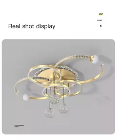 Imagen de Nueva lámpara colgante moderna Led negra para el salón, cocina