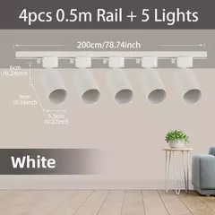 Imagen de Juego completo de luces Led para riel de techo, foco de fuente de luz GU10