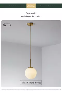 Lámpara colgante de bola de cristal LED, luces de araña nórdicas para el hogar