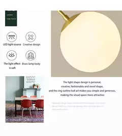 Lámpara colgante de bola de cristal LED, luces de araña nórdicas para el hogar - FARMACU