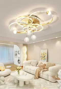 Nueva lámpara colgante moderna Led negra para el salón, cocina - FARMACU