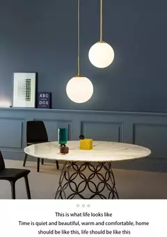 Lámpara colgante de bola de cristal LED, luces de araña nórdicas para el hogar - tienda en línea