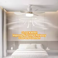 Luz de ventilador de techo LED 30W 40W luces simples con Control remoto - FARMACU