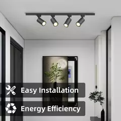 Juego completo de luces Led para riel de techo, foco de fuente de luz GU10 - comprar en línea