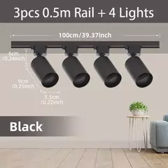 Juego completo de luces Led para riel de techo, foco de fuente de luz GU10 en internet