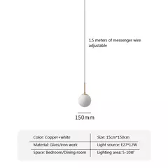 Imagen de Lámpara colgante de bola de cristal LED, luces de araña nórdicas para el hogar