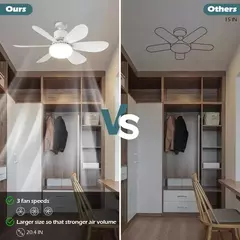 Luz de ventilador de techo LED 30W 40W luces simples con Control remoto