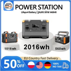 Estación de energía portátil de gran capacidad para acampar, batería de almacenamiento de energía de 2400w - FARMACU