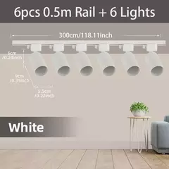 Juego completo de luces Led para riel de techo, foco de fuente de luz GU10 - comprar en línea