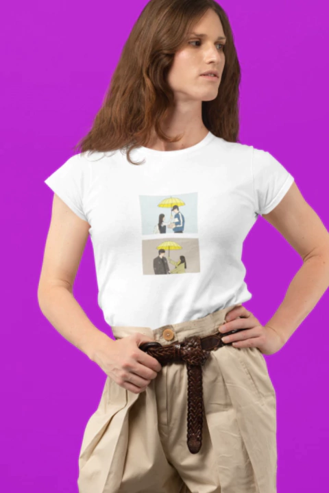 CAMISETA K-DRAMA GUARDA-CHUVA AMARELO - comprar online