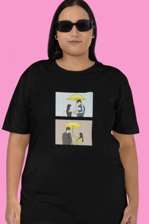 CAMISETA K-DRAMA GUARDA-CHUVA AMARELO - comprar online