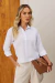 Camisa Feminina Helo com Linho Pienza Branca - comprar online