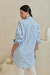 Camisa Chemise Feminina Listrada Beatriz Azul - Camisaria Milani