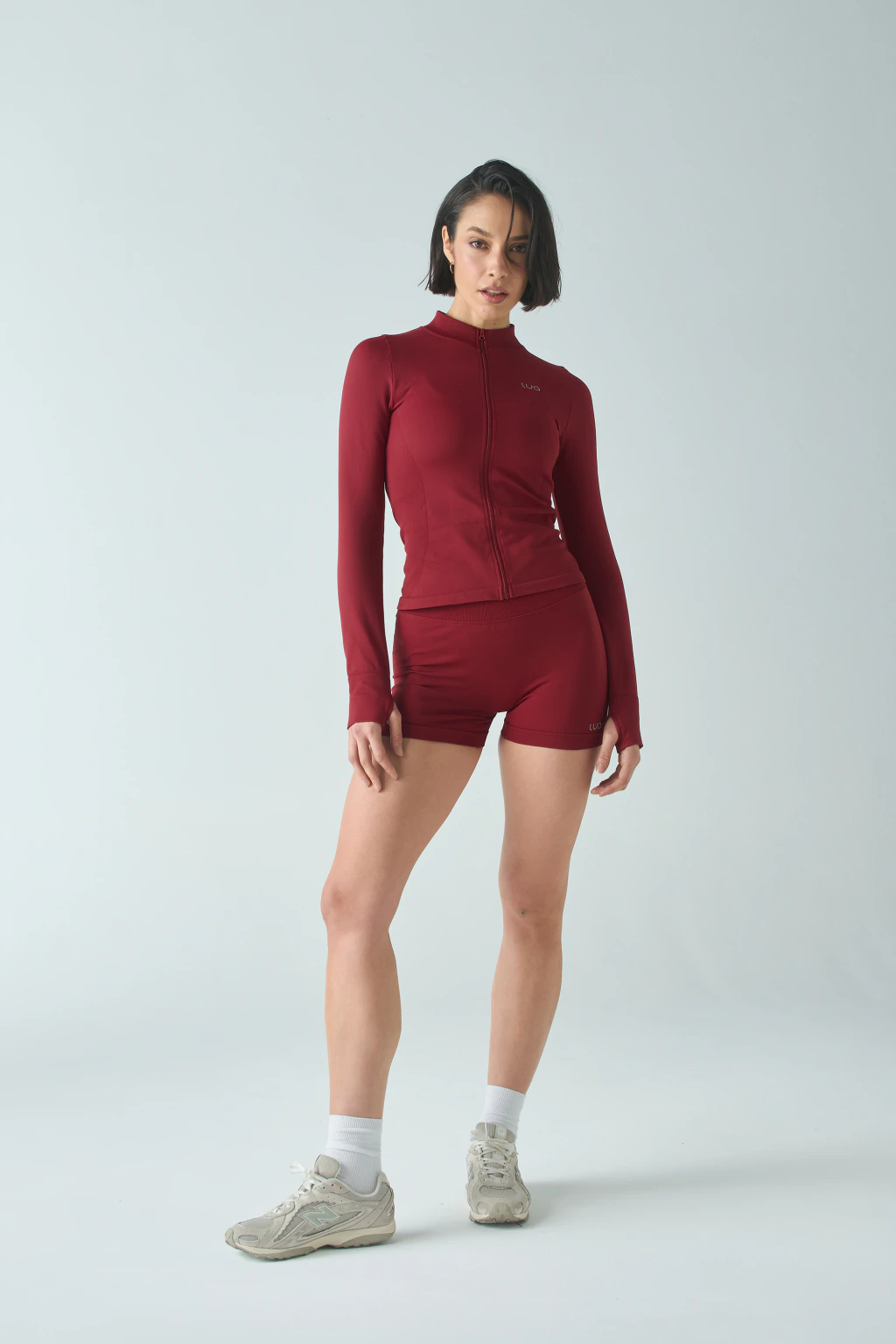 Set Active 3 Piezas: Top, Short y Campera Sienna - Lua Femme