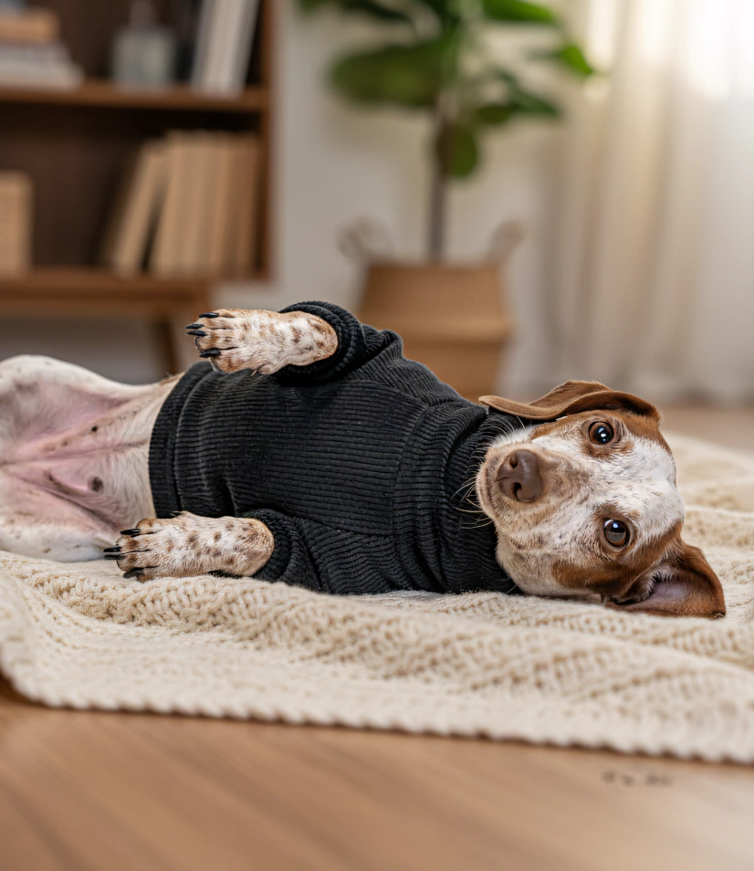 Long Sleeve Veludo Canelado - Preto