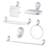 Kit para Banheiro Attic 2001 F22 Branco 6 Peças Lorenzetti - comprar online