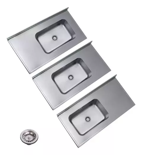 Mesada De 120 Cm Con Bacha Lava Ollas / Lavadero De 61x38x25 Cm Super Profunda- Inoxidable Grueso 100% Calidad + Envío - (copia) - comprar online