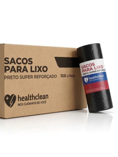 Saco para Lixo 200L Preto com 100 Unidades - Health Clean