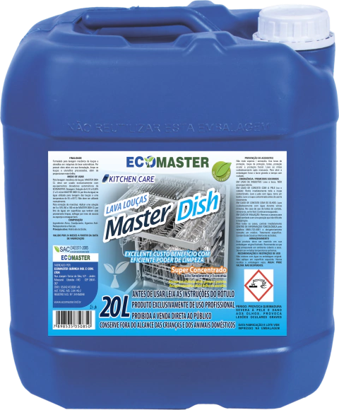 Detergente Desincrustante Alcalino Master Dish 20L