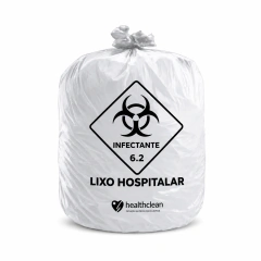 Saco p/ Lixo 200L Branco Hospitalar Pct c/100 - Health Clean
