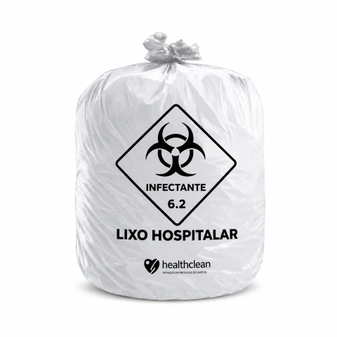 Saco p/ Lixo 200L Branco Hospitalar Pct c/100 - Health Clean