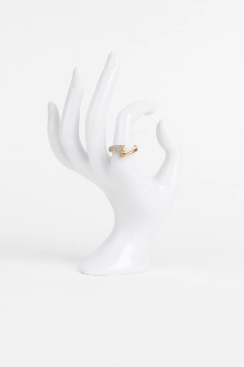 Anel Chapa Cravejado Ajustável - comprar online