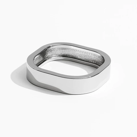 Bracelete Liso Quadrado | Prata - comprar online