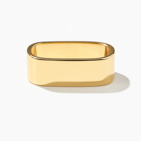 Bracelete Liso Quadrado | Dourado