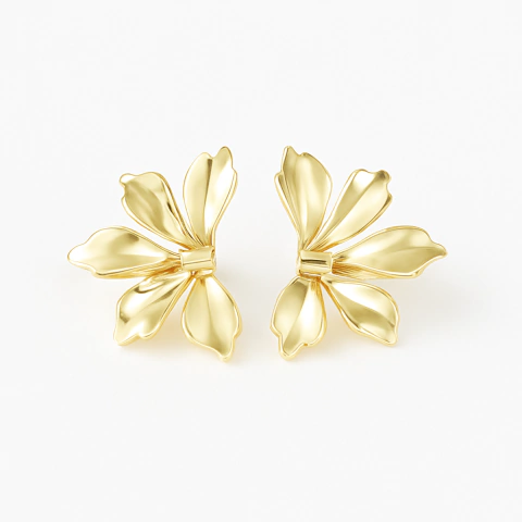 Brinco Flor Orgânico | Dourado - comprar online