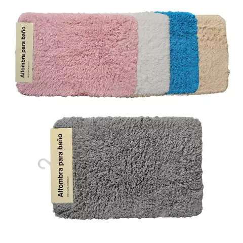 Alfombra Para Baño Con Base Antideslizante Lisa Pelo Largo - comprar online