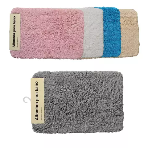 Alfombra De Baño 60 X 40 cm Pelo Largo