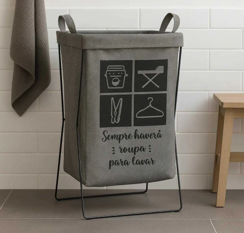 CESTA DE LAVANDERIA ESTAMPADA - comprar online