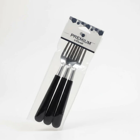 Set x3 Tenedores Negros Premium - comprar online