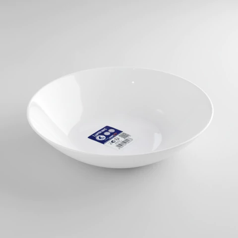 Set x6 Platos Hondos Luminarc Diwali Vidrio Templado Blanco 20cm - comprar online