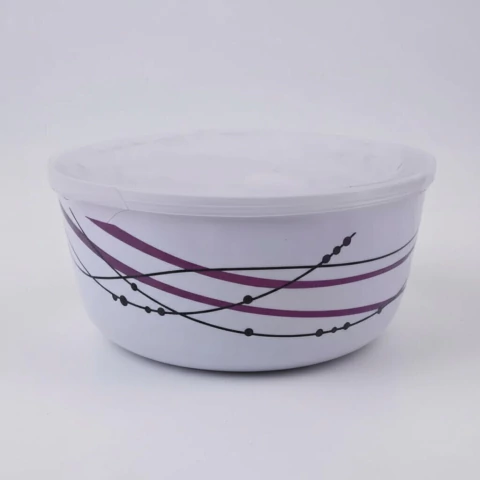 Set x5 Contenedores Melamina Con Tapa Apilables - comprar online