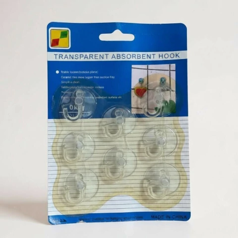 Set 8 Ganchitos con Ventosa 3cm