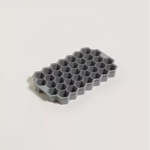 Hielera Cubetera de Silicona Panal Gris