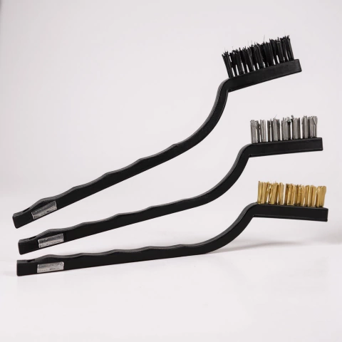 Set x3 Cepillos Cerda Alambre Nylon/Bronce/Acero Inoxidable