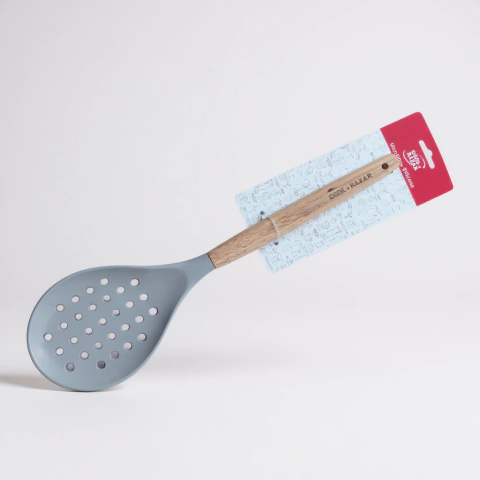 Espumadera Silicona y Madera Línea Premium Cobre Rose - comprar online