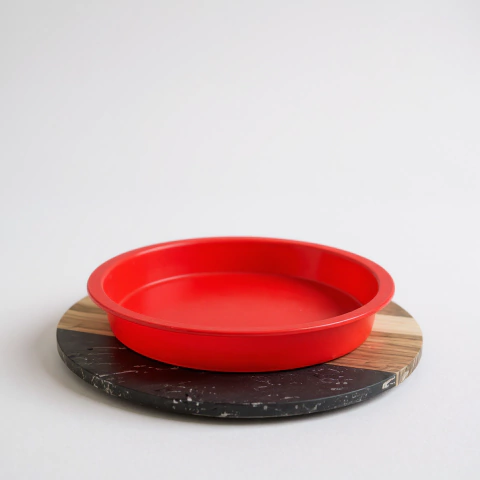 Molde Silicona Torta Redondo Circular Horno Tortera Baja Rojo - comprar online