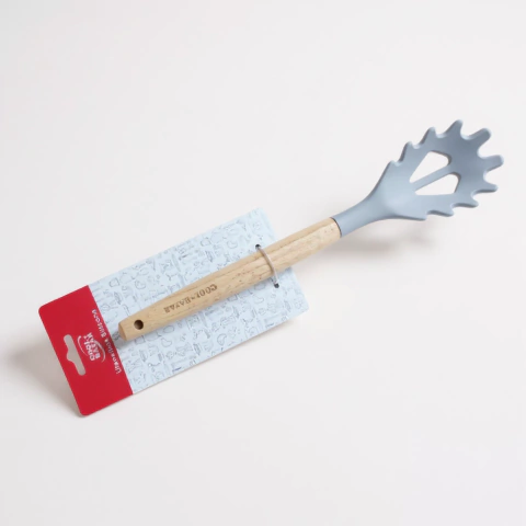 Cuchara de Pastas Silicona y Madera Línea Premium Cobre Rose - comprar online