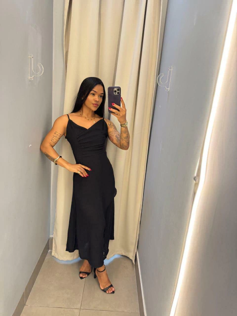 Vestido Midi Com Fenda Frontal - comprar online