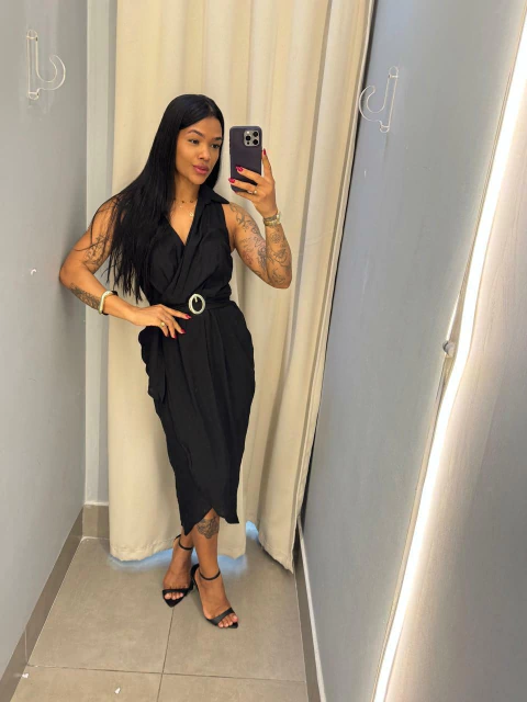 Vestido Midi Com Cinto - comprar online