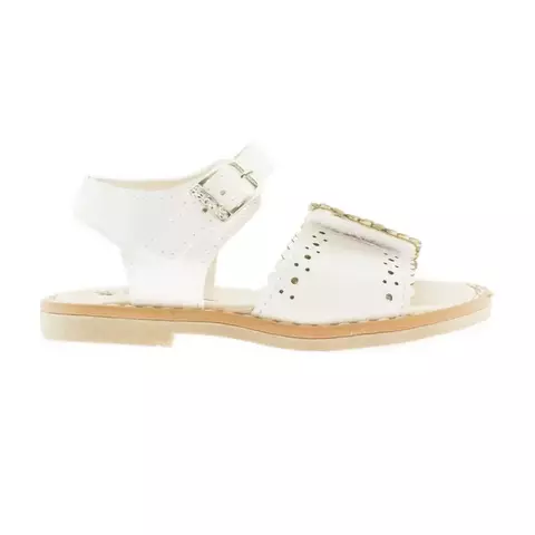 Sandalia con hebilla y velcro blanco - Bebote - comprar online