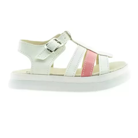 Sandalia de nena con hebilla blanca y rosa 21/26 - Bebote - comprar online