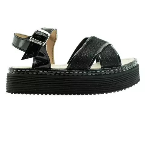Sandalia con cruz negra y charol 30/36 - Bebote - comprar online