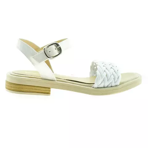 Sandalia trenzada con hebilla blanca 35/40 - Mika - comprar online