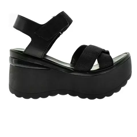 Sandalia base alta con velcro negro 35/40 - Savage - comprar online