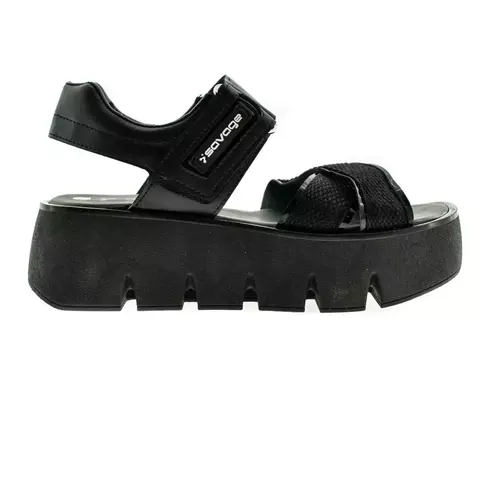 Sandalia cruz con velcro negro 35/40 - Savage - comprar online