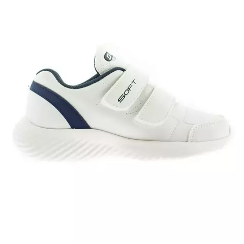 Zapatillas deportivas con velcros blancas/azul 27/35 - Soft - comprar online